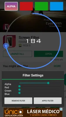 Screen Filter free android App screenshot 0