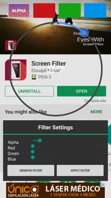 Screen Filter free android App screenshot 1