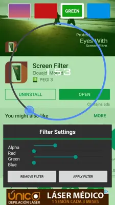 Screen Filter free android App screenshot 2